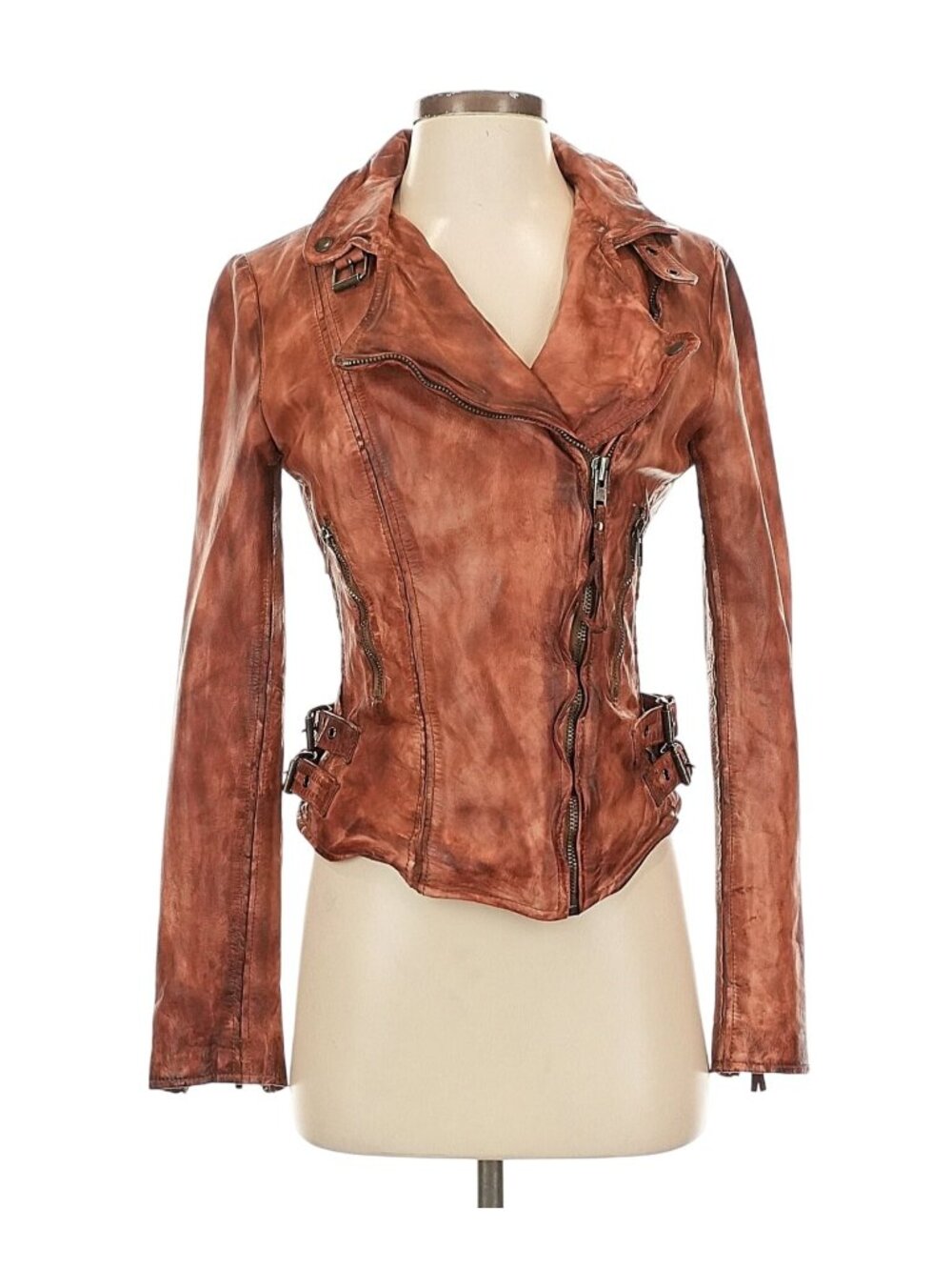 Free People Muubaa Distressed Leather Moto Biker Jacket 4| Indie Coastal Cowgirl - Picture 2 of 16